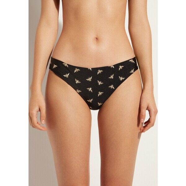 Calzedonia ATENE Dół od bikini schwarz golden flies C2F81I0FT-F11