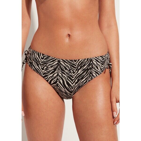 Calzedonia NAIROBI HIGH-WAISTED Dół od bikini braun c wild stripes C2F81I0F0-O11