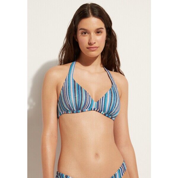 Calzedonia MARBELLA PADDED Góra od bikini multicoloured rib C2F81J0EX-T11