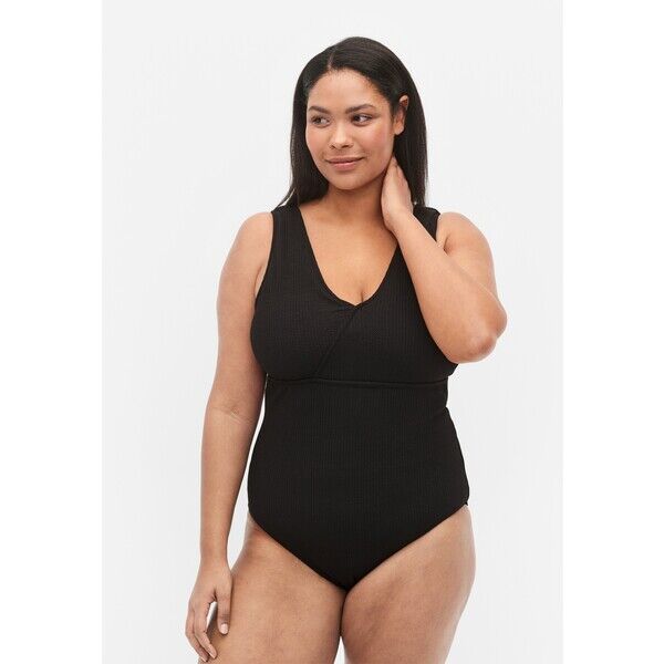 Zizzi WITH WRAP EFFECT Kostium kąpielowy black Z1781G023-Q11