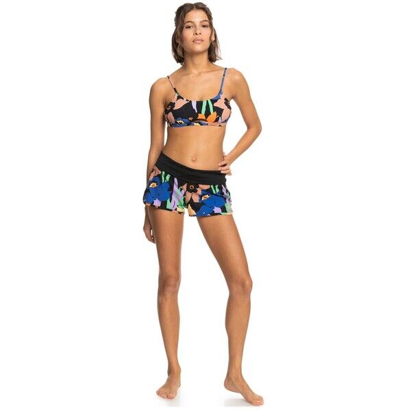 Roxy ENDLESS SUMMER PRINTED BS Szorty kąpielowe anthracite flower jammin RO581H03H-Q11