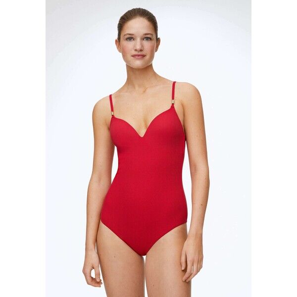 OYSHO TRIANGLE Kostium kąpielowy red OY181G085-G11