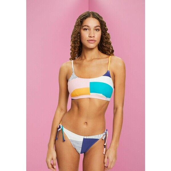 Esprit IM CROPTOP-STIL MIT MUSTERMIX Góra od bikini sand ES181J0R3-B11