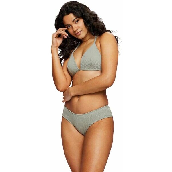 Esprit RECYCELT WATTIERTES Góra od bikini khaki green ES181J0RO-N11