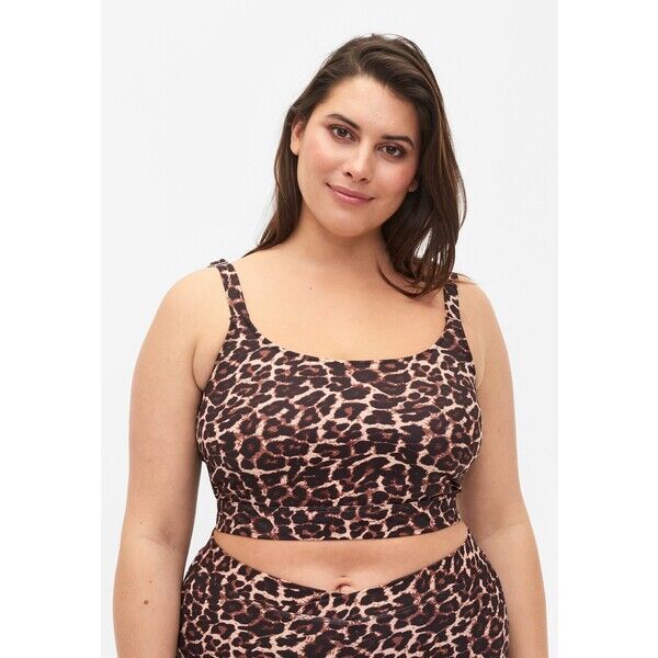 Zizzi PRINTED WITH ADJUSTABLE STRAPS Góra od bikini autentic leopard Z1781J03E-O11