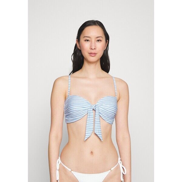 Seafolly SUMMER CRUSH TWIST TIE FRONT BANDEAU Góra od bikini powder blue S1981J0EW-K11