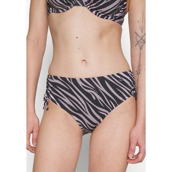 LASCANA BIKINI PANTS GATHERED Dół od bikini black/white L8381I05H-Q11