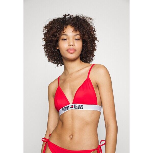 Tommy Jeans TRIANGLE Góra od bikini deep crimson TOB81J003-G11