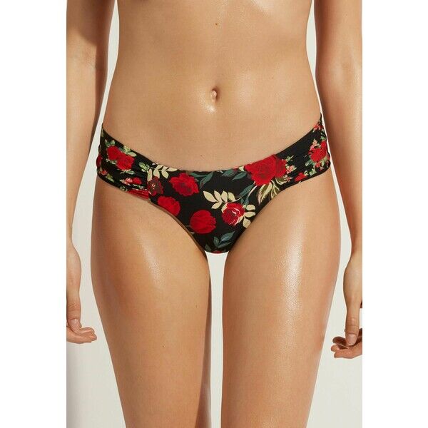 Calzedonia NIZZA BRAZILIAN REVERSIBLE Dół od bikini schwarz pink animal print C2F81I0F2-F11
