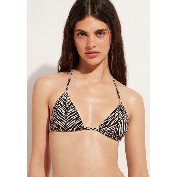 Calzedonia NAIROBI TRIANGLE Góra od bikini braun c wild stripes C2F81J0E6-A11