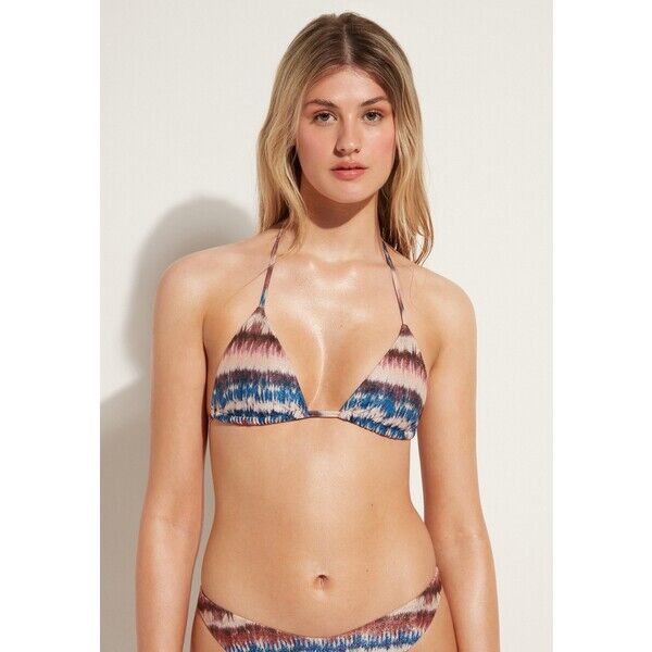 Calzedonia FORMENTERA REMOVABLE PADDING Góra od bikini tie dye lamé C2F81J0EL-T11