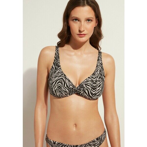 Calzedonia MIT ZEBRAMUSTER NAIROBI Góra od bikini braun c wild stripes C2F81J0E5-A11