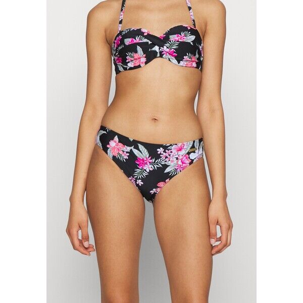 LASCANA PANTS NORMAL SANTINI Dół od bikini black/pink L8381I06H-Q11