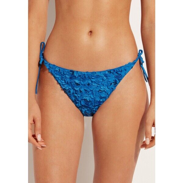 Calzedonia PARIGI Dół od bikini blue roses C2F81I0FF-K11