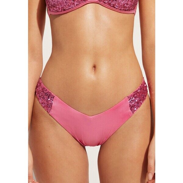 Calzedonia CANNES Dół od bikini pink sequin C2F81I0DN-J11