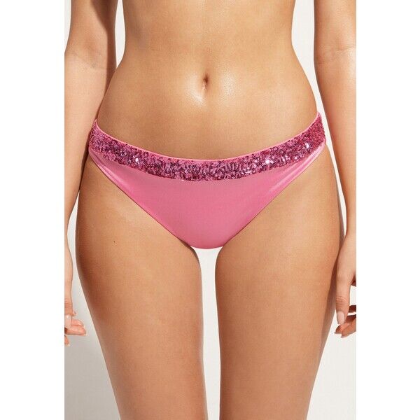 Calzedonia CANNES Dół od bikini pink sequin C2F81I0DT-J11