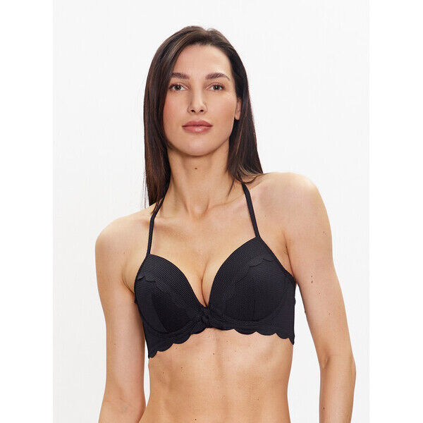 Hunkemöller Góra od bikini Scallop 191272 Czarny