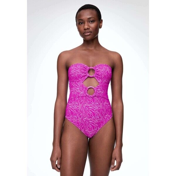 OYSHO CUT-OUT Kostium kąpielowy neon pink OY181G07R-J11