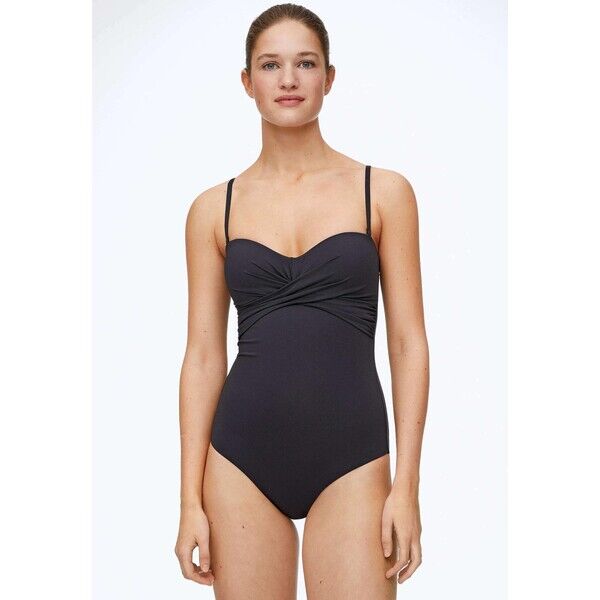 OYSHO CROSSOVER NECKLINE Kostium kąpielowy black OY181G089-Q11