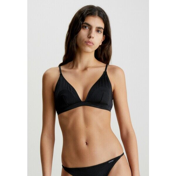 Calvin Klein Swimwear TRIANGLE- STRUCTURED Góra od bikini pvh black C1781J06J-Q11