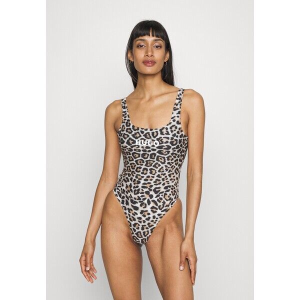 HUGO SWIMSUIT Kostium kąpielowy mottled yellow HU781G007-E11