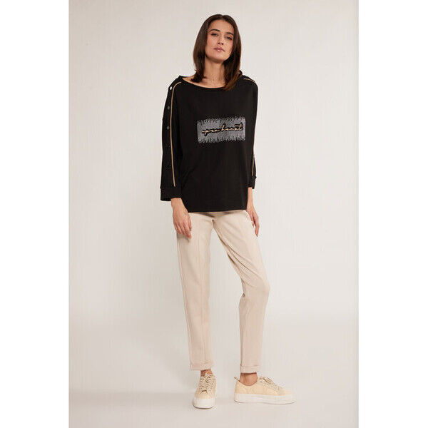Monnari Bluza JUM0400-K020 Czarny Regular Fit