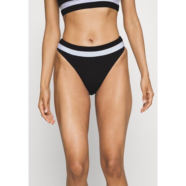 Seafolly SLICE OF SPLICE SPLICED HIGH RISE Dół od bikini white/black S1981I0AQ-A11