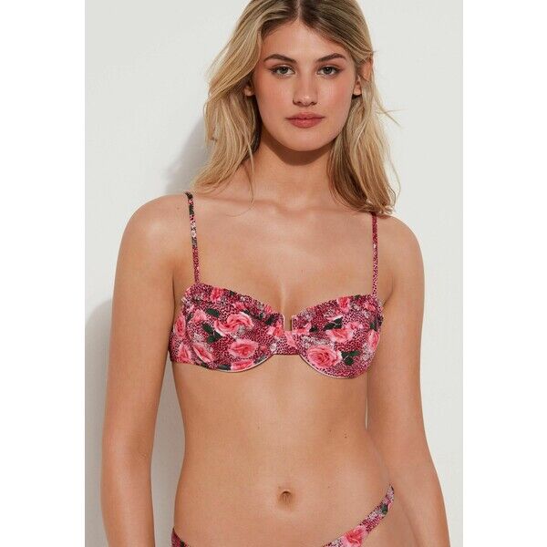 Tezenis WILD Góra od bikini blumen v wild pink print TEG81J07Z-J11
