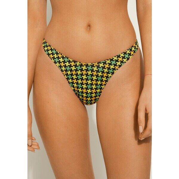 Tezenis BANDEAU Dół od bikini aufdruck black houndstooth print TEG81I07W-Q11