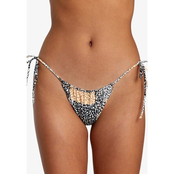 RVCA PATCHWORK DE COUPE MEDIUM Dół od bikini black RV481I04C-Q11