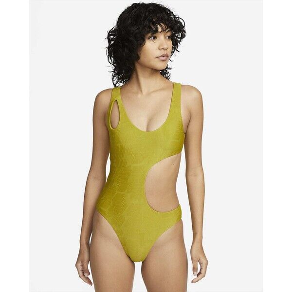 Jednoczęściowy damski kostium kąpielowy z wycięciem Nike Swim FD3522-390
