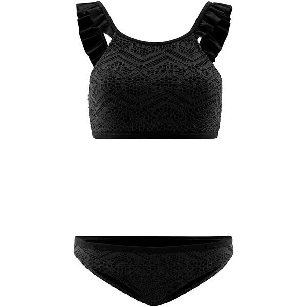 Bonprix Bikini z biustonoszem bustier (2 części) czarny