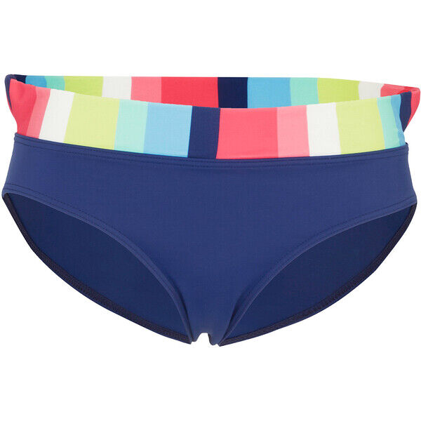 Bonprix Figi bikini z poliamidu z recyklingu ciemnoniebieski w paski