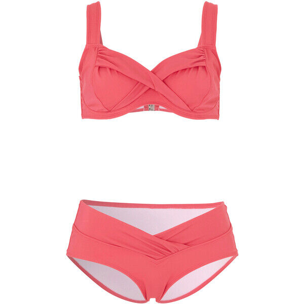 Bonprix Bikini minimizer (2 części) z poliamidu z recyklingu malinowy