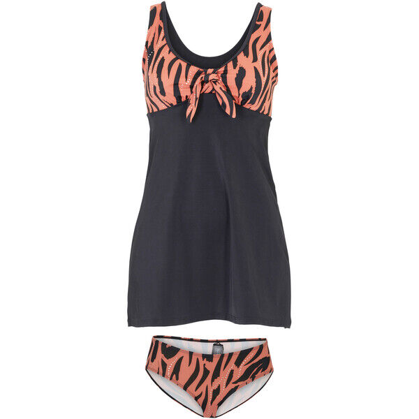 Bonprix Tankini (2 części), dłuższa długość czarny-leo