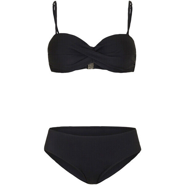 Bonprix Bikini bandeau na fiszbinach (2 części) czarny