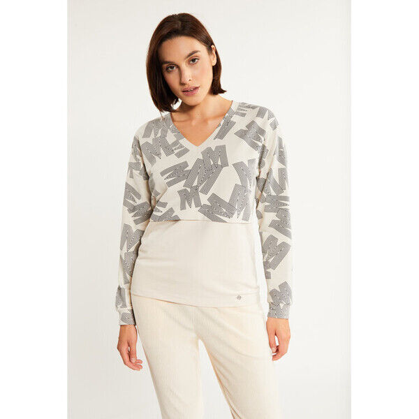 Monnari Bluza JUM0010-KM15 Beżowy Regular Fit