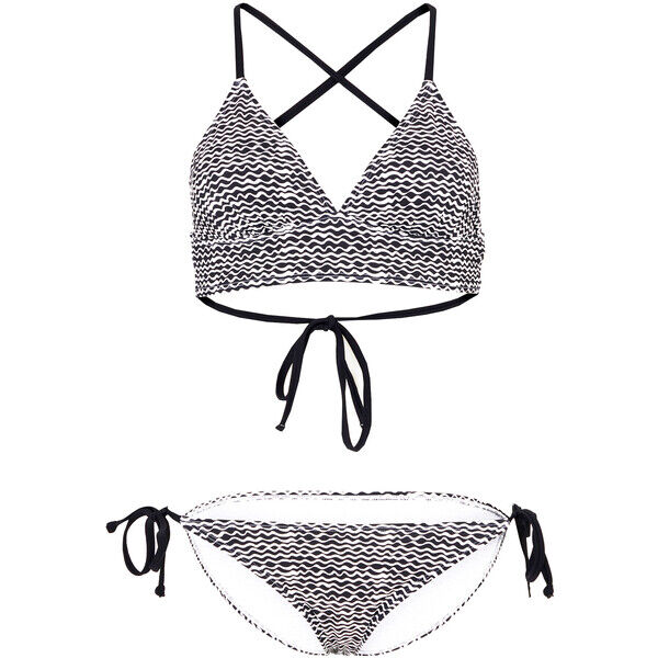 Bonprix Bikini (2 części) z poliamidu z recyklingu czarno-biały