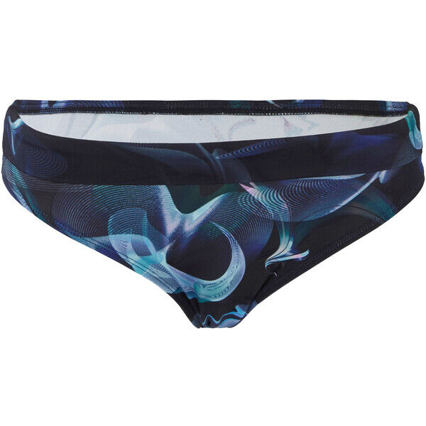 Bonprix Figi bikini z poliamidu z recyklingu turkusowy w graficzny wzór