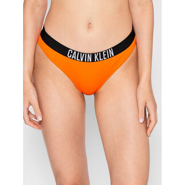 Calvin Klein Swimwear Dół od bikini Classic KW0KW01728 Pomarańczowy