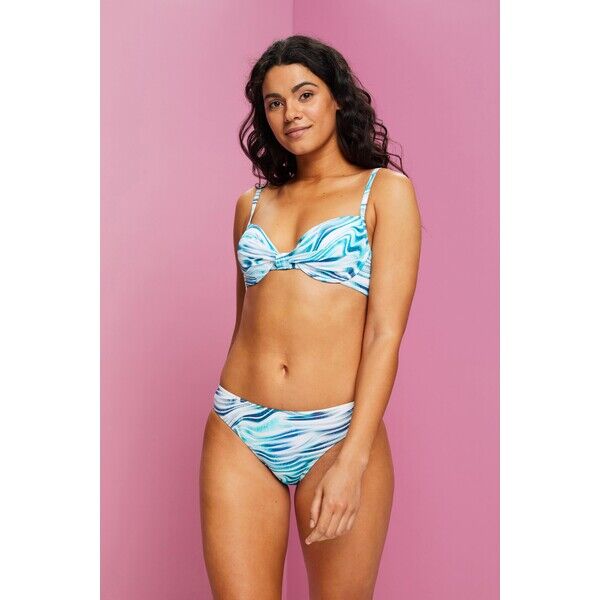 Esprit Góra od bikini z nadrukiem w fale 033EF1A330_417