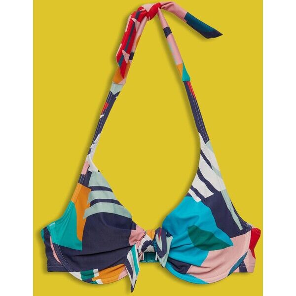Esprit Newport beach góra od bikini z fiszbinami wiązana na szyi 033EF1A304_417