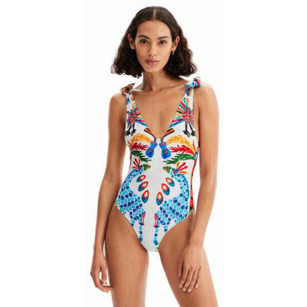 Desigual Wiązany kostium kąpielowy Stella Jean 23SWMK441000