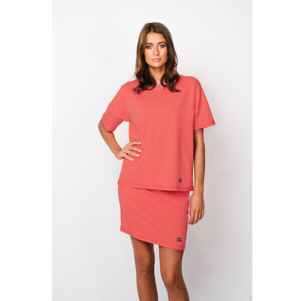 Italian Fashion Bluzka Alta Koralowy Regular Fit
