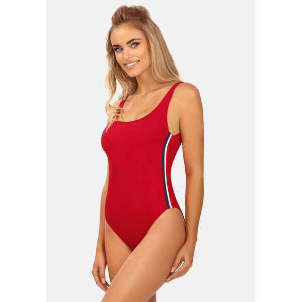Miss Lou Strój kąpielowy ML020 Czerwony