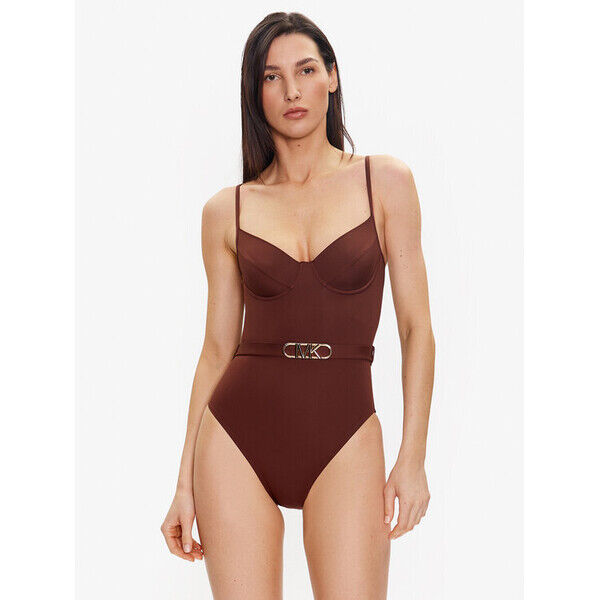 MICHAEL Michael Kors Strój kąpielowy Solid Underwire MM1N615 Brązowy