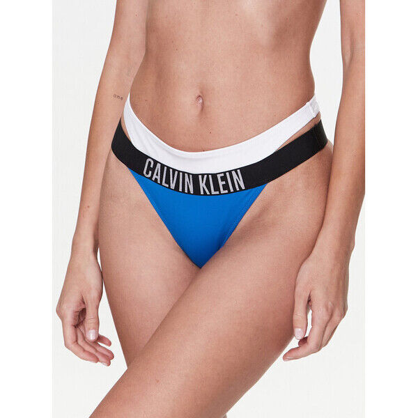 Calvin Klein Swimwear Dół od bikini KW0KW02020 Niebieski