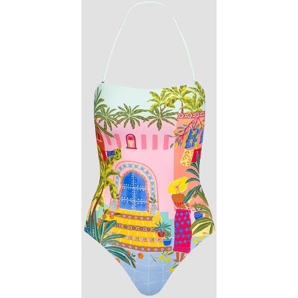 Jednoczęściowy strój kapielowy Seafolly Bandeau One Piece 11099022-azure 11099022-azure