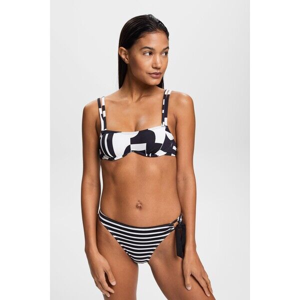 Esprit Top bikini z fiszbinami i nadrukiem retro 013EF1A302_003
