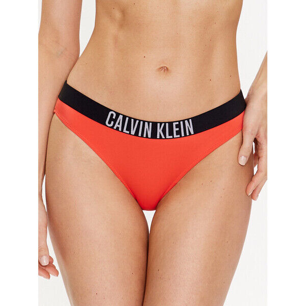 Calvin Klein Swimwear Dół od bikini KW0KW01983 Pomarańczowy